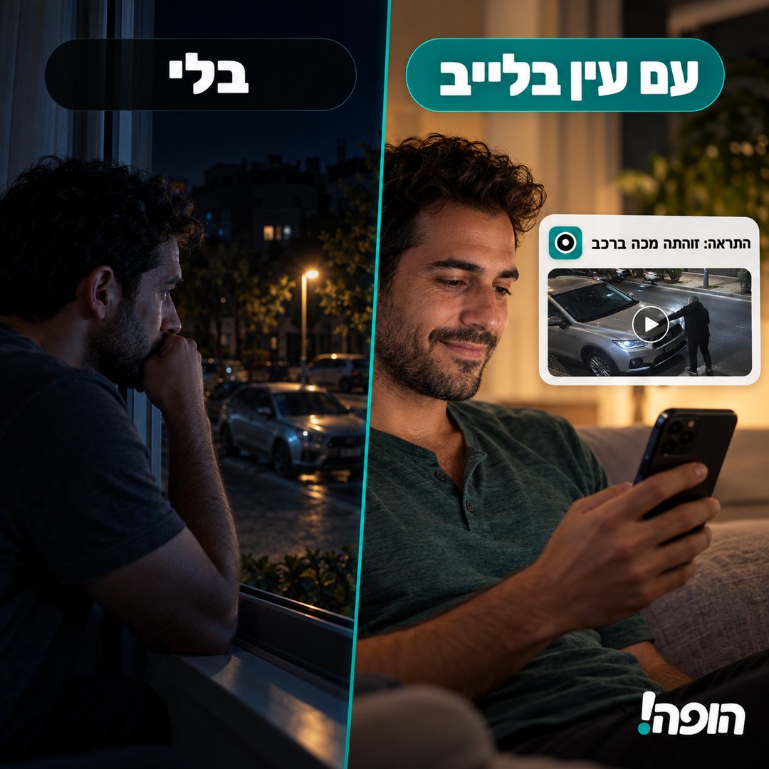 מצלמת רכב 4G עם צפייה מהטלפון: לפני ואחרי