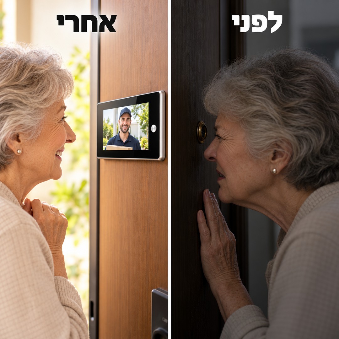 עינית דיגיטלית לדלת: לפני ואחרי