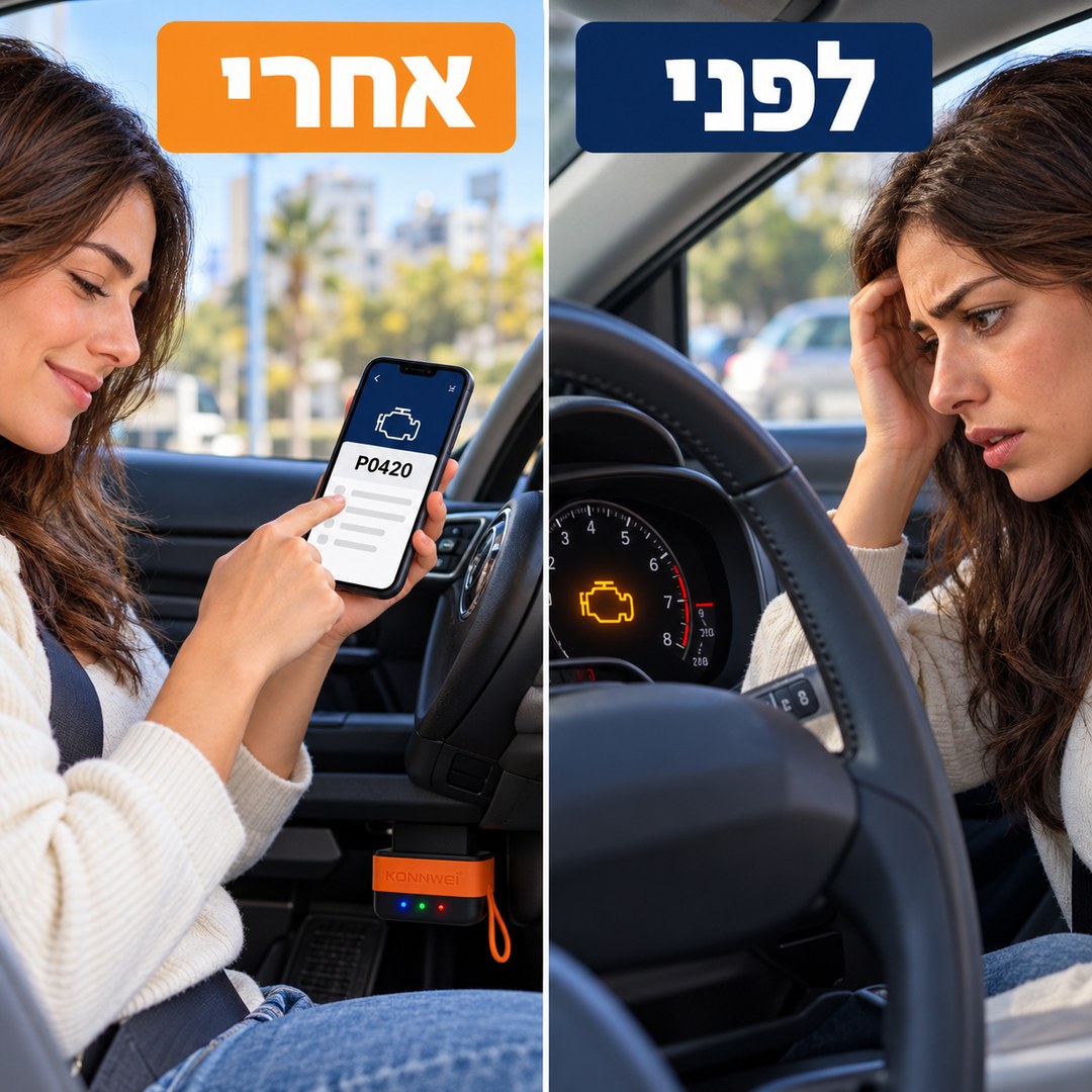 סורק תקלות לרכב: לפני ואחרי